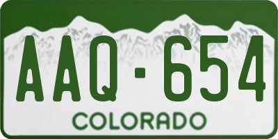 CO license plate AAQ654