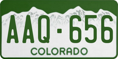 CO license plate AAQ656