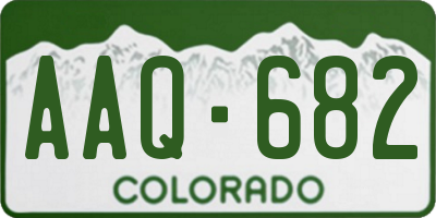 CO license plate AAQ682