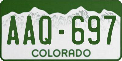 CO license plate AAQ697