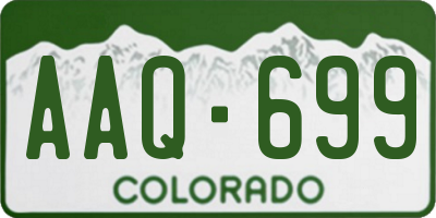 CO license plate AAQ699