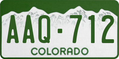 CO license plate AAQ712