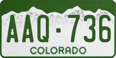 CO license plate AAQ736