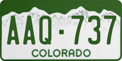 CO license plate AAQ737