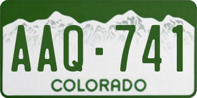 CO license plate AAQ741