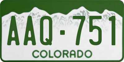 CO license plate AAQ751