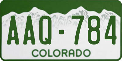 CO license plate AAQ784