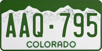 CO license plate AAQ795