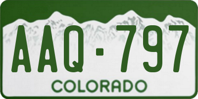 CO license plate AAQ797