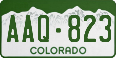 CO license plate AAQ823