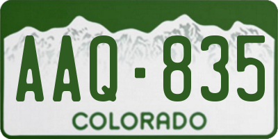 CO license plate AAQ835