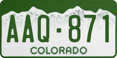 CO license plate AAQ871