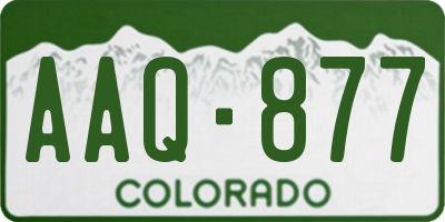 CO license plate AAQ877
