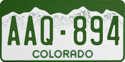CO license plate AAQ894