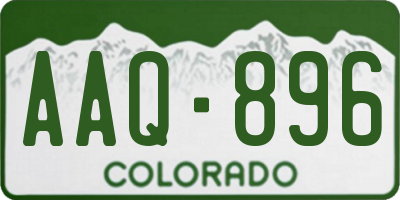 CO license plate AAQ896
