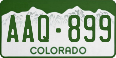 CO license plate AAQ899