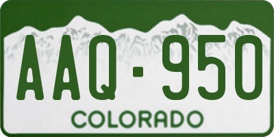 CO license plate AAQ950