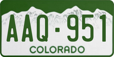 CO license plate AAQ951