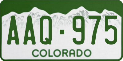 CO license plate AAQ975