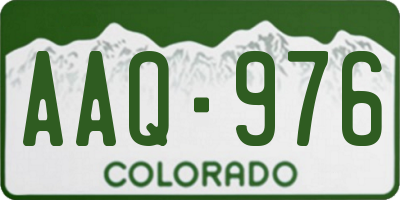 CO license plate AAQ976