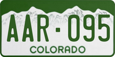 CO license plate AAR095