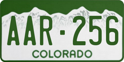 CO license plate AAR256