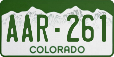 CO license plate AAR261