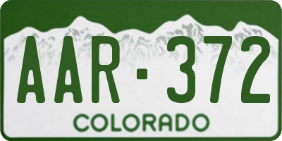 CO license plate AAR372