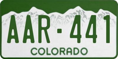 CO license plate AAR441