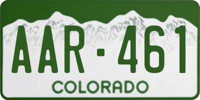 CO license plate AAR461