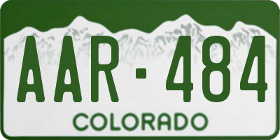 CO license plate AAR484