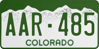 CO license plate AAR485