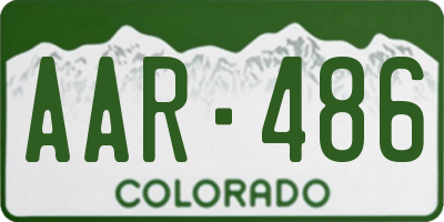 CO license plate AAR486