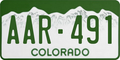 CO license plate AAR491