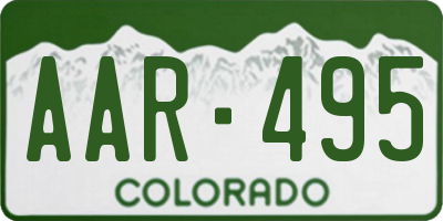 CO license plate AAR495