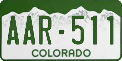 CO license plate AAR511
