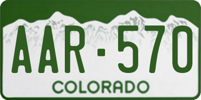 CO license plate AAR570