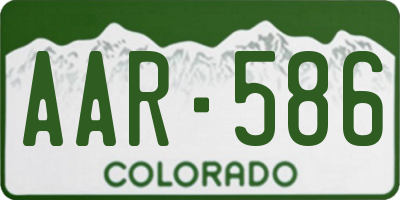 CO license plate AAR586