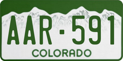 CO license plate AAR591
