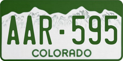 CO license plate AAR595