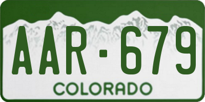 CO license plate AAR679