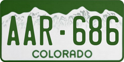 CO license plate AAR686