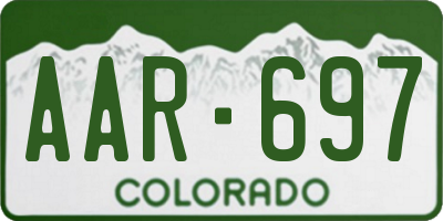 CO license plate AAR697