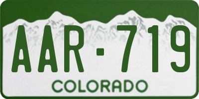 CO license plate AAR719