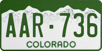 CO license plate AAR736