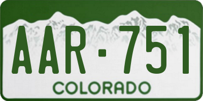 CO license plate AAR751