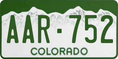CO license plate AAR752