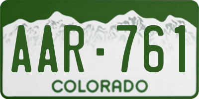 CO license plate AAR761