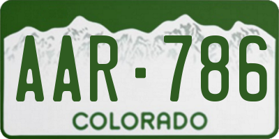 CO license plate AAR786