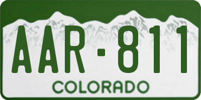 CO license plate AAR811